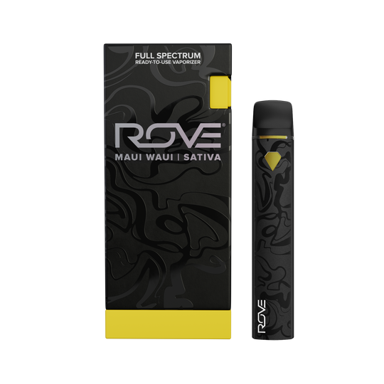 Manufacturer image of ROVE Maui Waui packaging and vaporizer