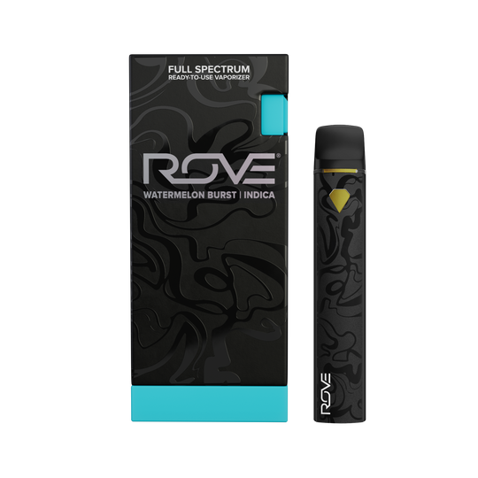 Manufacturer image of ROVE Watermelon Burst packaging and vaporizer
